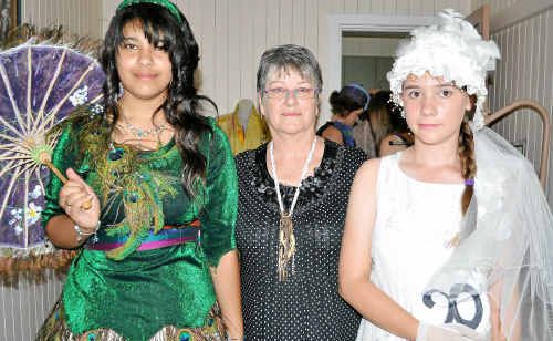 Wearable artist Robyn Esdaile (centre) with two of her favourite costumes, modelled by Michelle Sevo and Kristy Boyce. Wearable artist Robyn Esdaile (centre) with two of her favourite costumes, modelled by Michelle Sevo and Kristy Boyce.